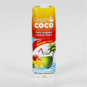 מי קוקוס אורגני בתוספת מיץ מנגו GREEN COCO ליטר